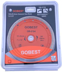 GOBEST GB-0104, angle grinder disc, tile cutting diamond disc 180 mm, 25.4 bore