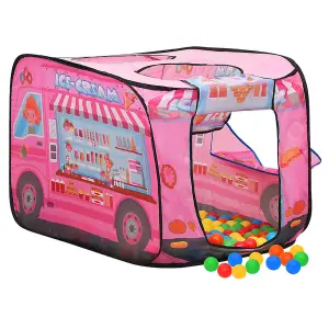 Berkfield Children Play Tent with 250 Balls Pink 70x112x70 cm