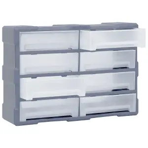 Berkfield Multi-drawer Organiser with 8 Big Drawers 52x16x37 cm