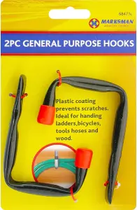 4Pc General Purpose Jumbo Hooks Utility Multi Use Bike Ladder Hose Shed