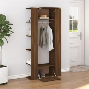 Berkfield Hallway Cabinet Brown Oak 97.5x37x99 cm Engineered Wood