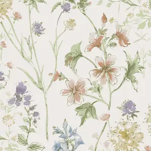 Laura Ashley Contemporary Multicolour Wild Meadow Smooth Wallpaper