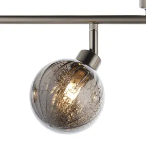 Jola Silver Nickel effect 4 Light Spotlight bar