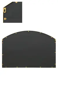 MirrorOutlet The Arcus Gold Arched Wall Garden Mirror 110CM X 75CM