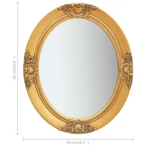 Berkfield Wall Mirror Baroque Style 50x60 cm Gold