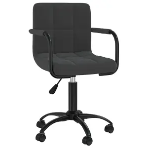 Berkfield Swivel Office Chair Black Velvet