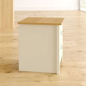 Loretta 2 Drawer Bedside Table Zipcode Design Colour: Cream