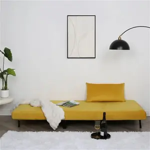 Single Sofa Bed - Fold Out Bed Chair Fairmont Park Upholstery Colour: Yellow, Upholstery Material: Velvet