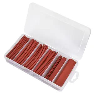 Sealey Heat Shrink Tubing Assortment 95 Pieces 100mm Red 2:1 Ration HST100R