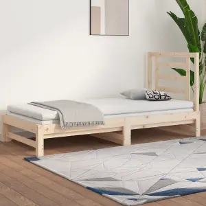 Berkfield Pull-out Day Bed 2x(90x190) cm Solid Wood Pine