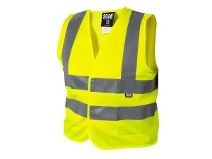 Bright Yellow Hi-Visibility Safety Vest for Kids Aged 10-13