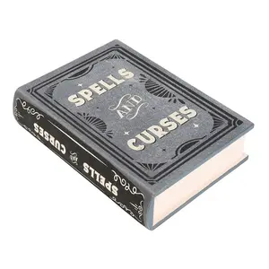 Something Different Spells And Curses Book Storage Box Grey/Beige/Black (One Size)