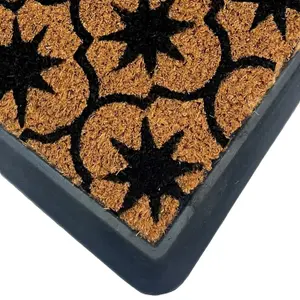 Natural Geo Star Door mat, 60cm x 40cm