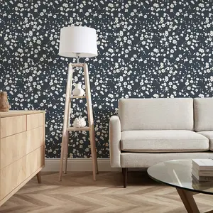 Spring Blossom Wallpaper In Navy