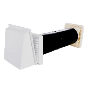 Rytons White Cowled LookRyt AirCore Ventilator for Boilers, Stoves and Fires