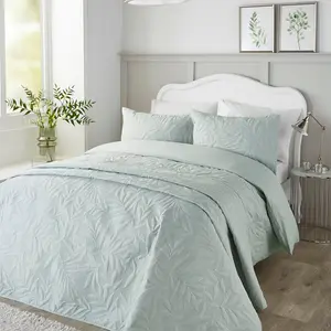 Zaragoza Green Microfibre Duvet Cover Set Super King - 2 Standard Pillowcases