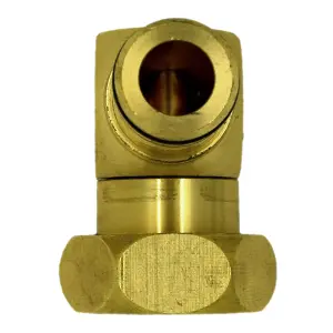 Brass Snap-On Hose Lock Revolving Elbow with Female Thread 3/4" BSP