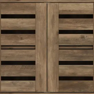 Lismore 16 Pair Shoe Storage Cabinet/Lismore shoe cabinet for 16 pairs of shoes Knotty Oak