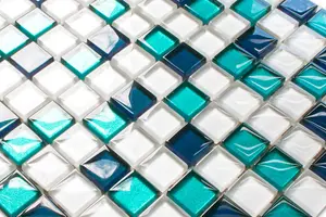 Glass mosaic on mesh for bathroom or kitchen 300mm x 300mm - Rio De Janeiro