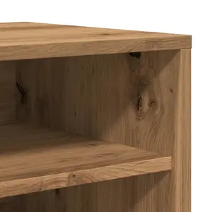 Berkfield Shoe Cabinet Artisan Oak 60x35x70 cm Engineered Wood