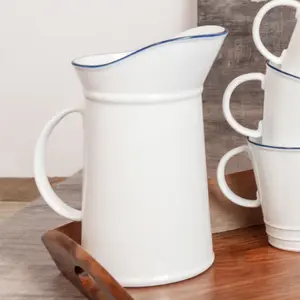 Nicola Spring - White Farmhouse Water Jug - 1 Litre