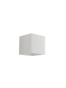 Luminosa RUBIK Plaster Wall Light White 11.5x11.5x11.5cm