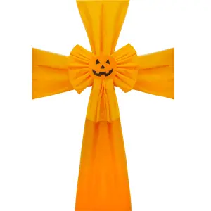 Halloween Door Bow in Orange, Halloween Accessories, Halloween