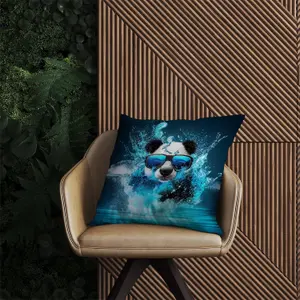 Panda Splashart Water Outdoor Cushion 60cm x 60cm