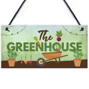 Red Ocean The Greenhouse Plaque Garden Shed SummerHouse Sign Dad Grandad Mum Nan Birthday Gift