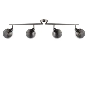 Jola Silver Nickel effect 4 Light Spotlight bar