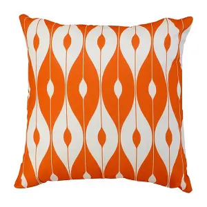 Scatter Cushion 12x12 Pattern Outdoor Garden Furniture Cushion (Pack of 4) - L30.5 x W30.5 cm - Orange