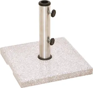 Garden Store Direct 15KG Granite Heavy Duty Parasol Base with Adapter for Parasols 36mm to 49mm