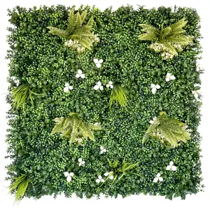 Artificial Plant Flower Living Wall Panels Realistic - Cliff Side - Indoor / Outdoor - 1m x 1m - Home, Garden, Office