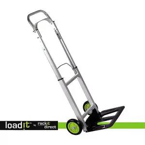 LoadIt 100kg Folding Trolley Sack Truck Barrow, Hand Truck, Moving Trolley on Wheels, Heavy Duty, ISO 9001 & TUV GS