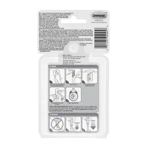 3M Command Wire-Backed White Picture hanging Canvas hanger (Holds)2.2kg, Pack of 3