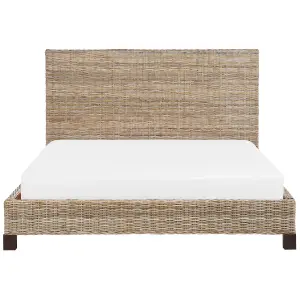 Rattan EU Super King Size Bed Natural SALBRIS