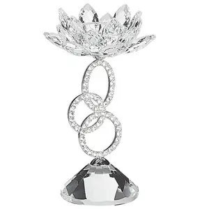 Candle Holder OVIEDO Glass Silver