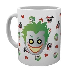 GB Eye Limited Emoji Harley Quinn And The Joker Mug White/Red/Green (One Size)