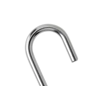 GoodHome Datil Chrome-plated Steel S-shaped Single Storage hook (H)80mm, Pack of 6