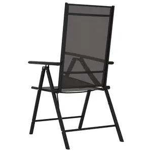 Berkfield Folding Garden Chairs 6 pcs Textilene Black