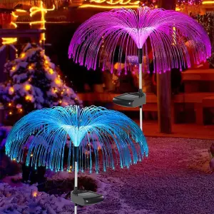 Solar 1-Layer Jellyfish Decorative Ground Plug Lights