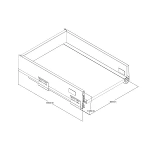 GoodHome Soto Soft-close Drawer box (W)400mm