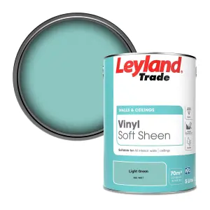 Leyland Trade Vinyl Soft Sheen Walls & Ceilings Emulsion Paint Light Green (RAL 6027) - 5L