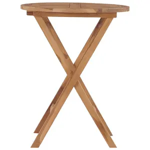 Berkfield Folding Garden Table 60 cm Solid Teak Wood