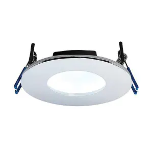 Luminosa Orbitalplus Fire Rated Integrated LED 1 Light Bathroom Recessed Light Chrome Plate IP65