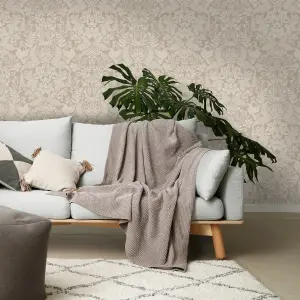 Holden Décor Beige Woodland Blown Wallpaper