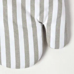 Homescapes Grey Stripe Cotton Oven Glove