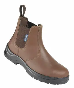 Himalayan S1P Brown Leather Steel Toe Safety Dealer Boots for Ultimate Protection