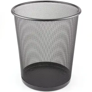 Gent Metal Open Waste Bin - 10L Black