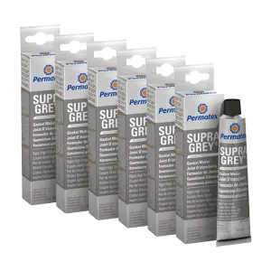 RTV Silicone Instant Gasket Maker Grey High Temperature Sealant 6x80ml